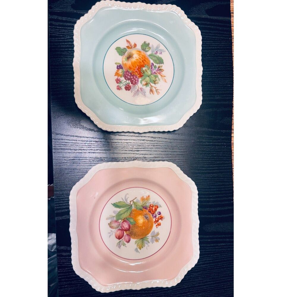 Johnson Brothers Olde English Countryside VTG Mid Century Ceramic Square Plates